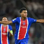 Celebración de Desiré Doué en la Supercopa de Europa - UEFA