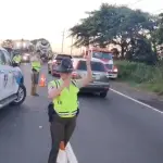 Área cerrada parcialmente tras accidente en Km. 66 de la ruta CA-2 Occidente. ,Provial