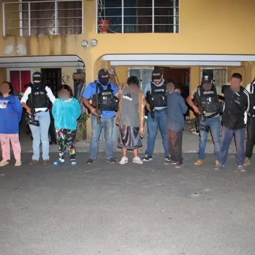 Los presuntos secuestradores capturados en San José Pinula estarían vinculados con la pandilla del Barrio 18. ,PNC