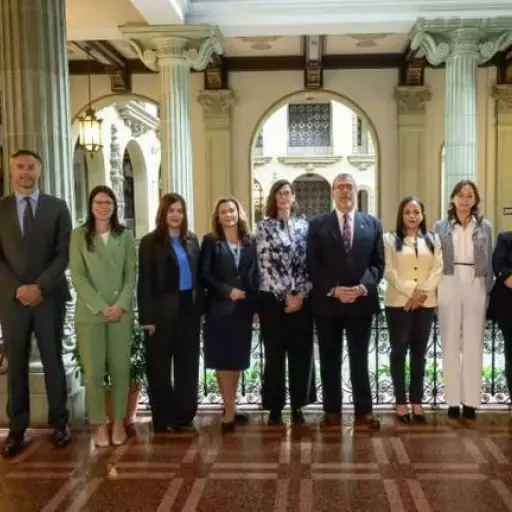 Reunión del presidente Bernardo Arévalo con integrantes de Naciones Unidas el martes, 18 de agosto de 2026. ,Gobierno de Guatemala
