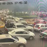 Cierre por diligencias del MP complica tránsito en la Atanasio Tzul tras muerte de motorista. ,Captura de pantalla video de X.