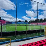 Así luce la malla en el estadio Manuel Felipe Carrera de El Trébol 
