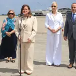 La vicepresidenta de Guatemala, Karin Herrera, a su llegada a Cali, Colombia, para participar en investidura de De la Espriella. ,Alcaldía de Cali