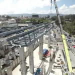 Un área de construcción de estaciones del Aerometro en la Ciudad de Guatemala. ,Municipalidad de Guatemala
