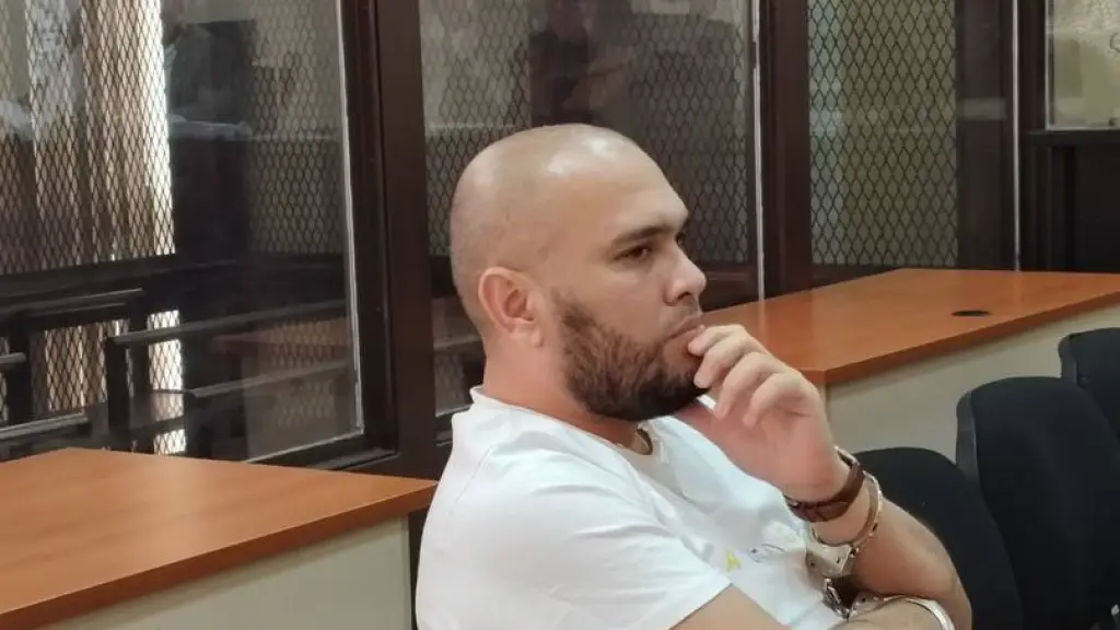 Julio César Miranda, señalado en el caso La Línea, en audiecia el viernes 7 de agosto de 2026. ,Omar Solís/Emisoras Unidas