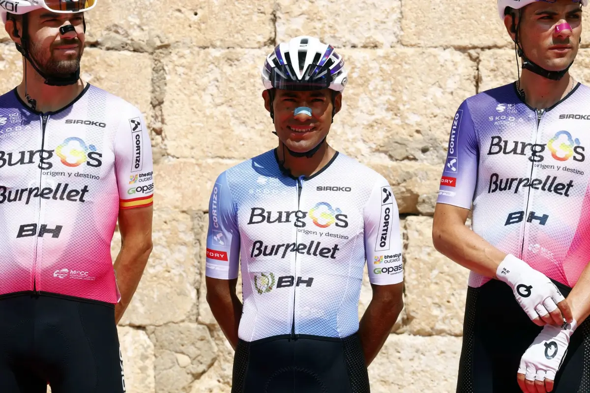 Sergio Chumil en la presentación del Burgos BH Team en la Vuelta a Burgos - Burgos BH