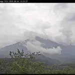 Actividad eruptiva del volcán de Fuego el martes, 4 de agosto de 2026. ,Insivumeh