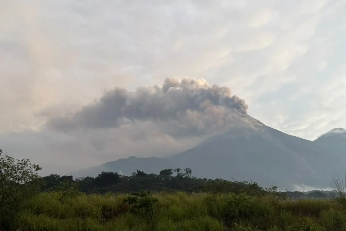 Volcán de Fuego: actividad 3 de agosto de 2026, Conred