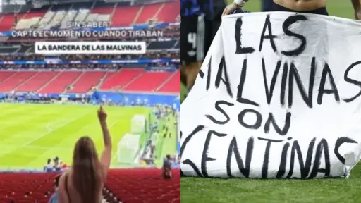 VIDEO: Así llegó la bandera de Malvinas a jugadores de Argentina 