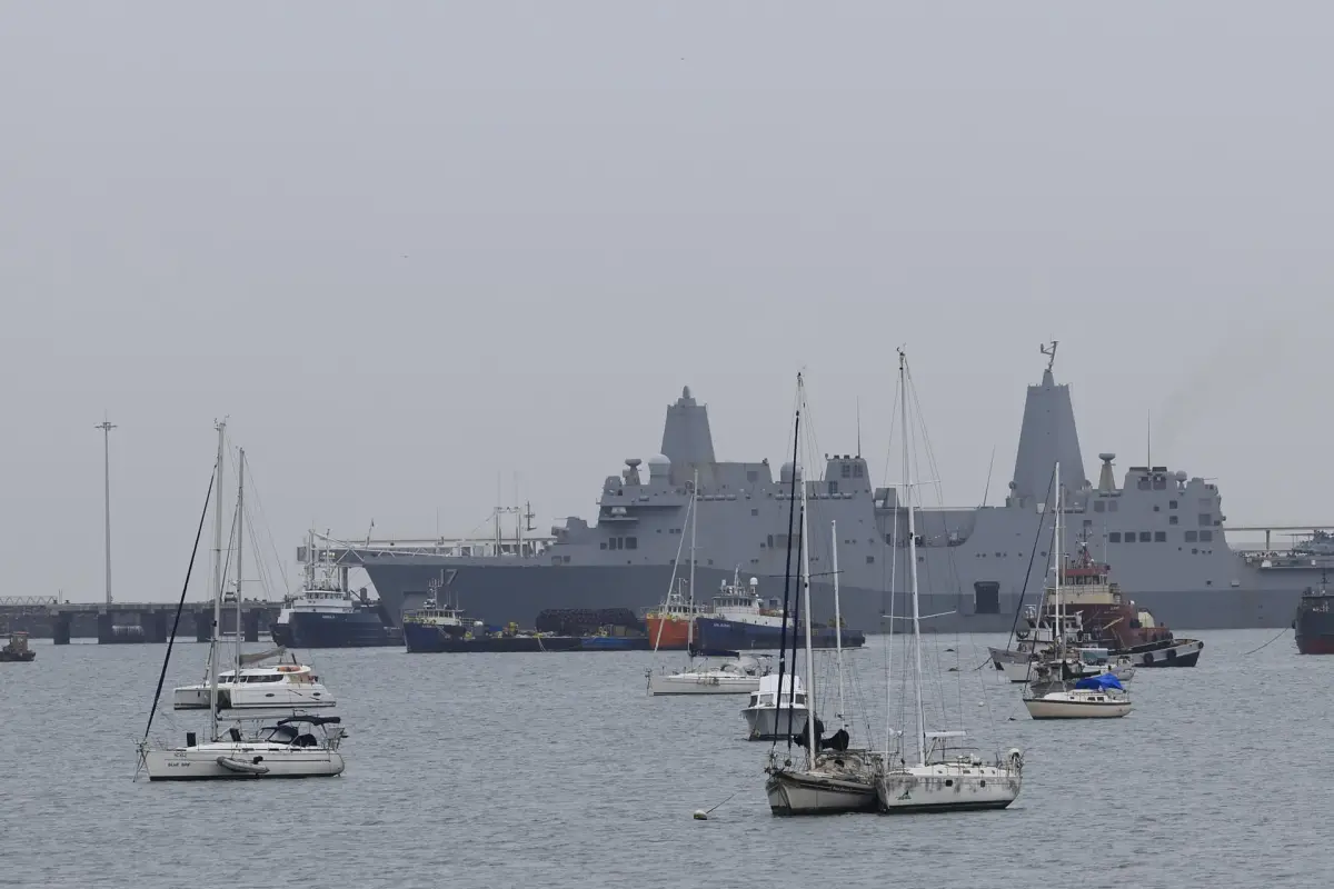 Fotografía que muestra el buque militar estadounidense Vessel 17 en la Terminal de Cruceros de Amador durante el ejercicio multinacional Panamax 2026 este lunes, en Ciudad de Panamá (Panamá), EFE/ Bienvenido Velasco