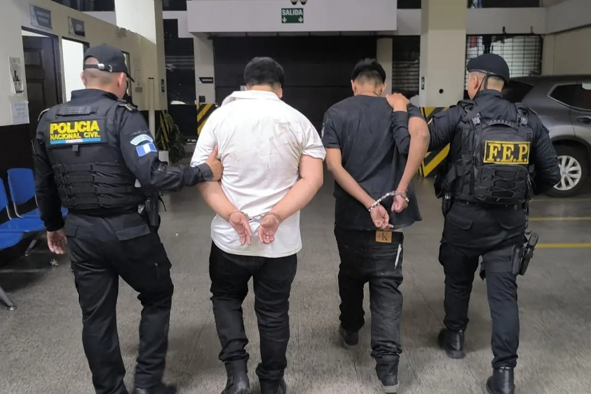 Los detenidos fueron llevados al juzgado de turno de la Torre de Tribunales., PNC de Guatemala.