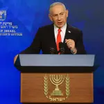 El primer ministro israelí, Benjamin Netanyahu, durante una rueda de prensa en Jerusalén el 15 de junio de 2026 , EFE/EPA/RONEN ZVULUN / POOL
