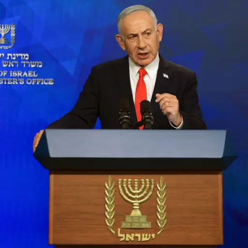 El primer ministro israelí, Benjamin Netanyahu, durante una rueda de prensa en Jerusalén el 15 de junio de 2026 , EFE/EPA/RONEN ZVULUN / POOL