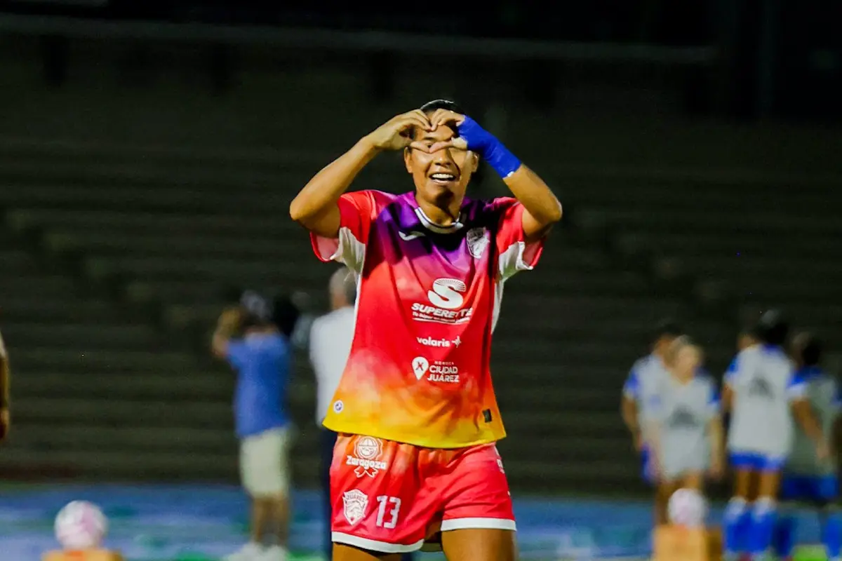 Celebración de Aisha Solórzano ante el Cruz Azul - FC Juárez