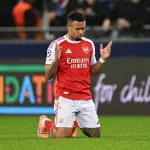 Gabriel Jesus en un partido de Champions League con el Arsenal - Arsenal 