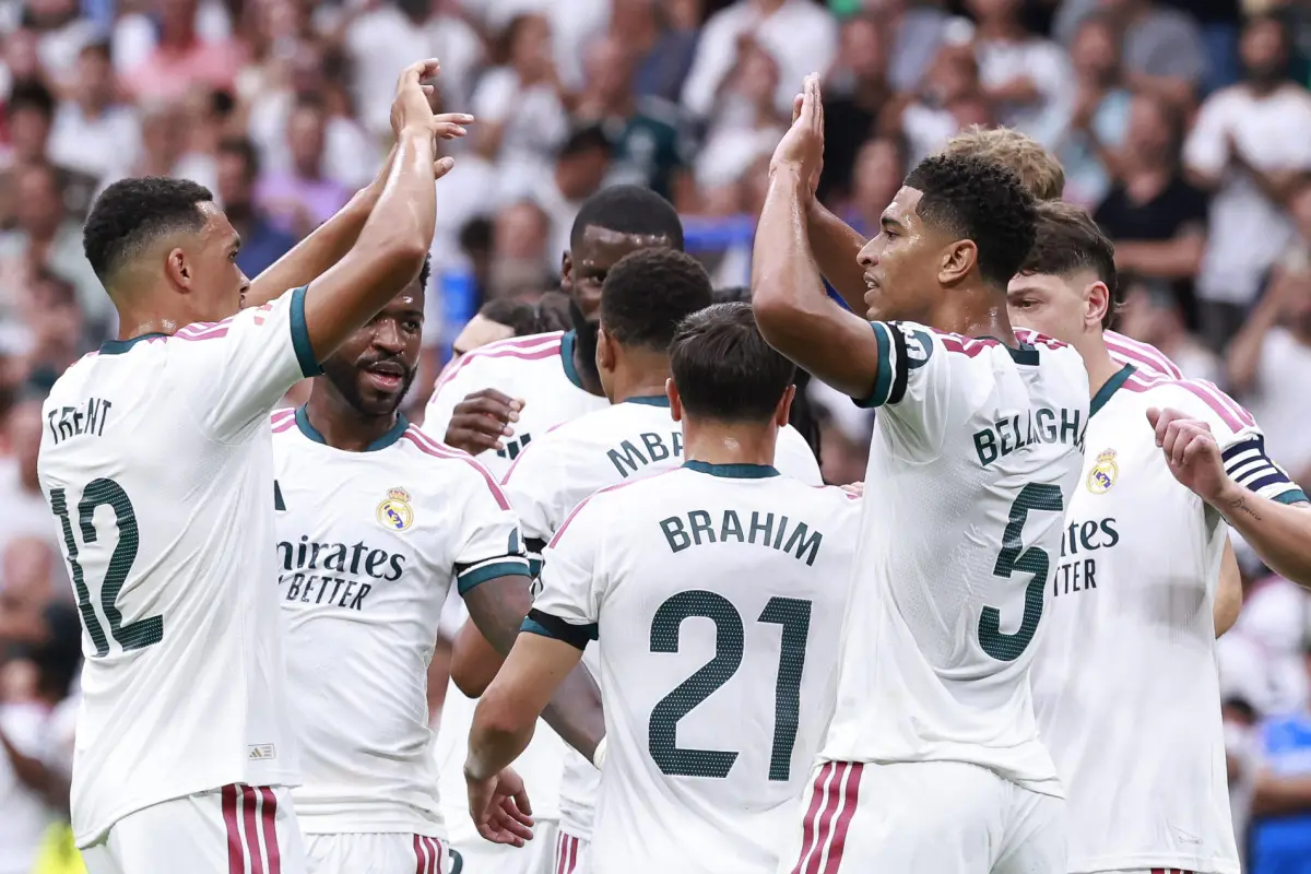 Celebración del Real Madrid en el triunfo ante el Málaga - EFE