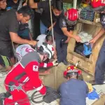 Proceso de rescate de los cuerpos de padre e hija que cayeron a un pozo en Quetzaltenago. ,Bomberos Municipales Departamentales