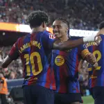 Celebración del FC Barcelona ante el Rayo Vallecano - EFE