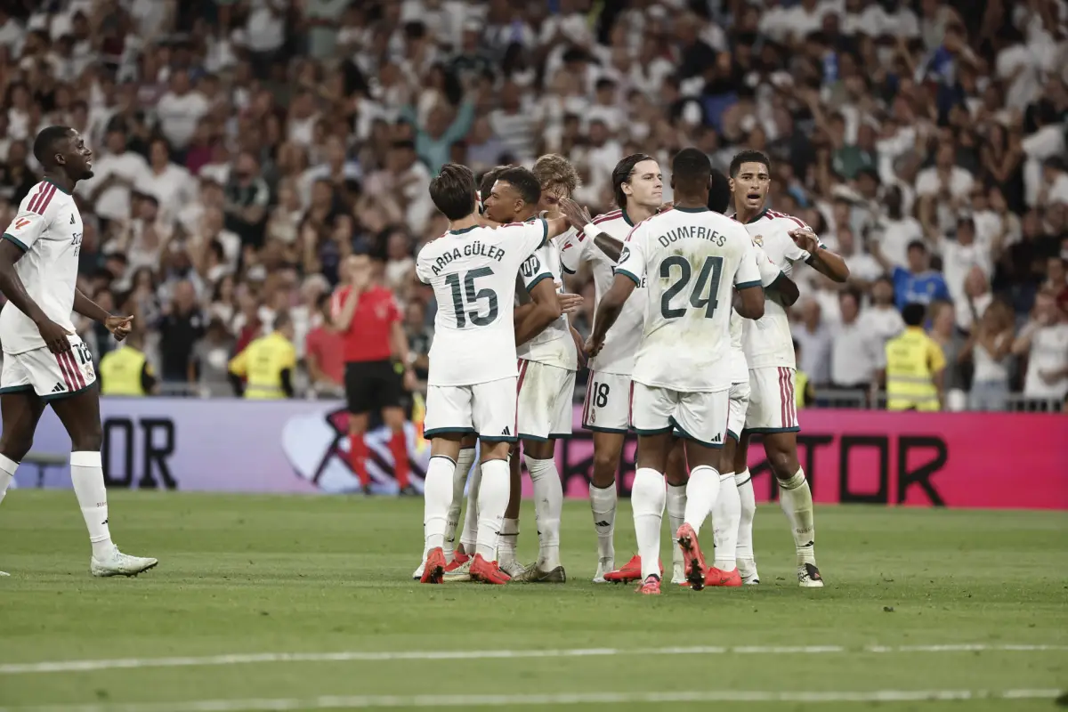 Celebración del Real Madrid ante la Real Sociedad - EFE