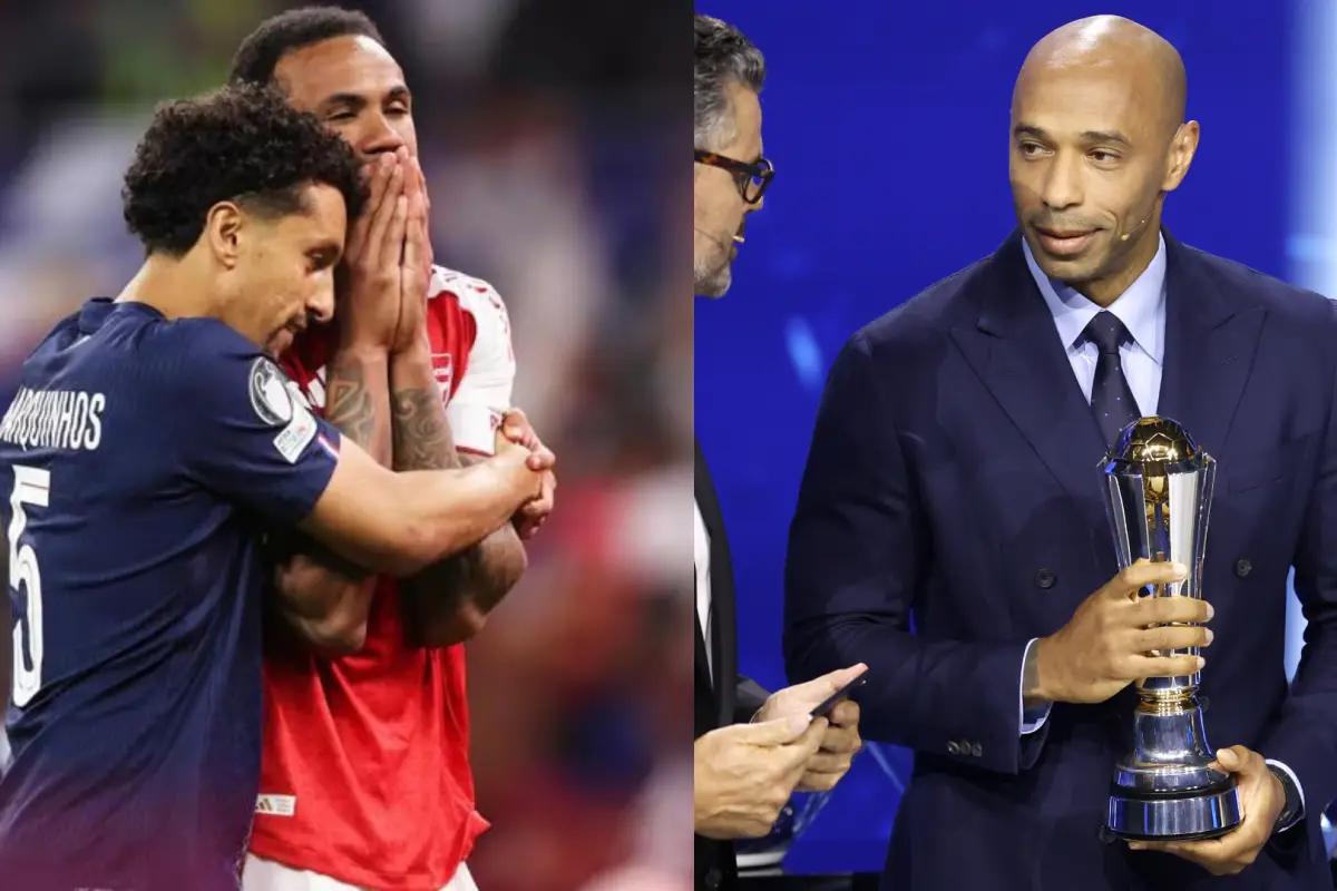 Marquinhos y Thierry Henry reciben premios por parte de UEFA