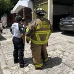 Labores de los cuerpos de socorro tras reportarse olor a químico en Mixco. ,Bomberos Voluntarios