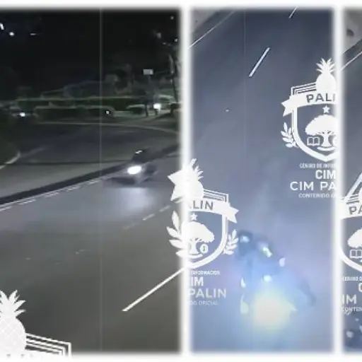 Las cámaras registraron una balacera durante supuesto intento de asalto en ruta de Amatitlán a Palín. ,CIM Palín