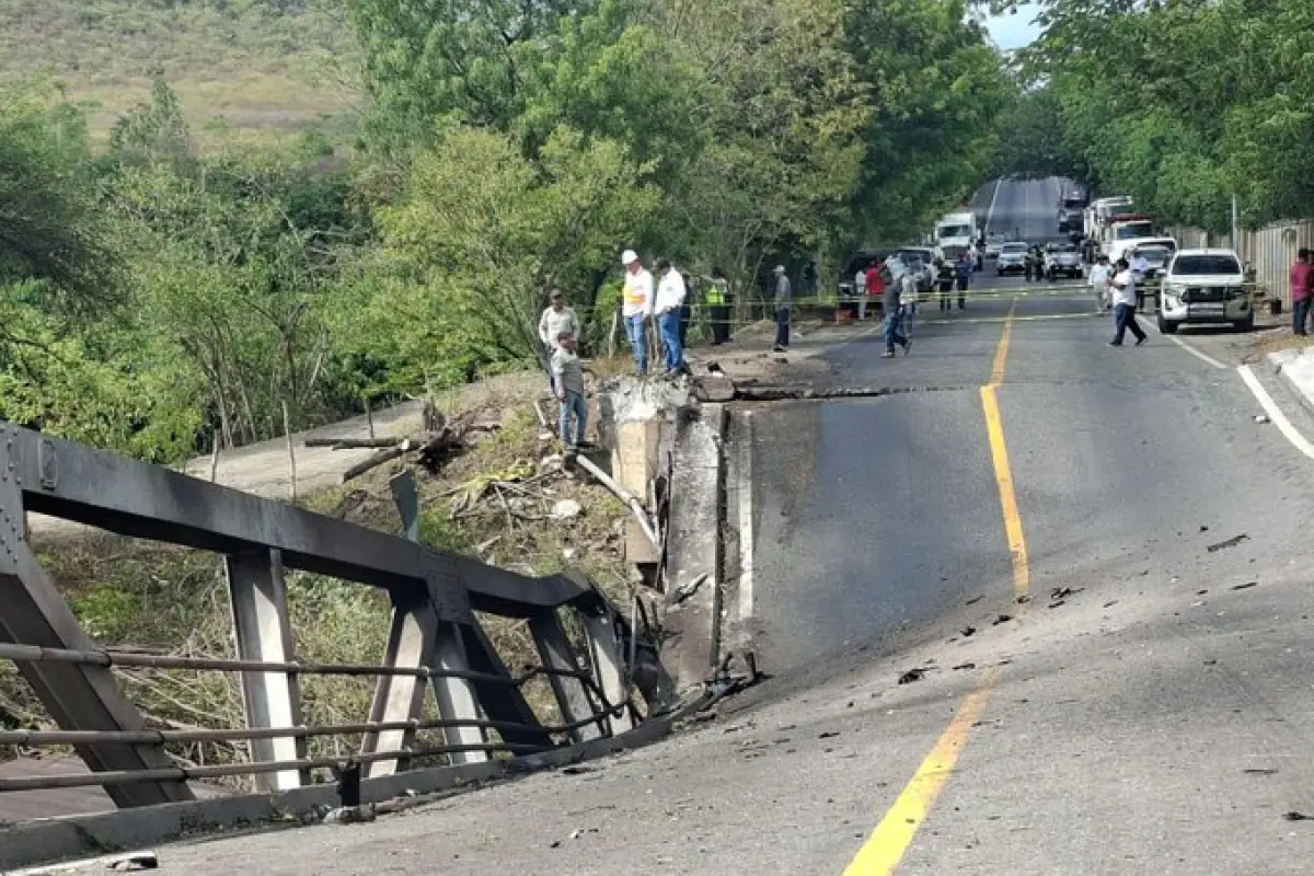 El paso sobre el Puente Güijo quedó interrumpido el sábado pasado., Conred.