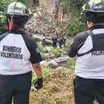 Área donde fue localizada una persona fallecida en el río Las Vacas. ,Bomberos Voluntarios