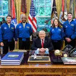 Trump recibe a astronautas de Artemis II ,EFE