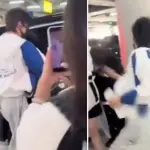 Cantante Yu Yuhan lanza un puñetazo contra una fanática. ,Captura de pantalla video de X.