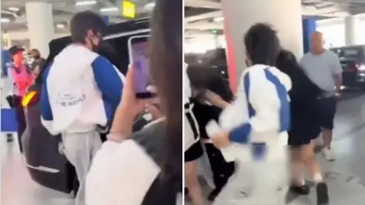 Captan momento en que cantante intenta golpear a una fanática