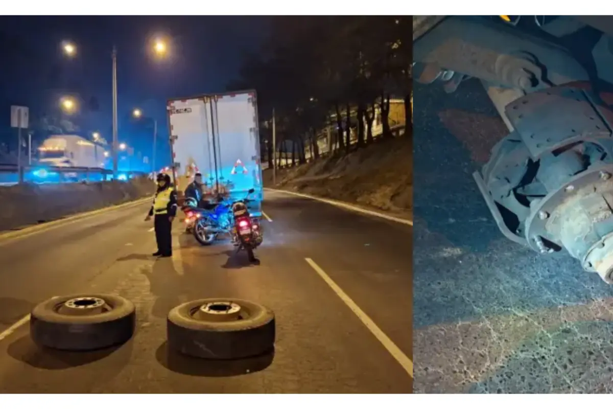 Tráiler con fallas en el Periférico, zona 7.,