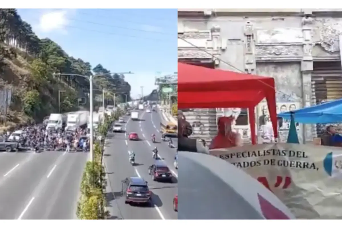Bloqueos en la ruta al Pacífico y los alrededores del Congreso., 