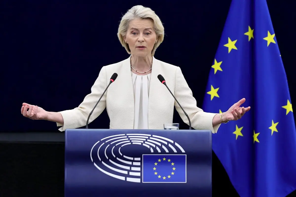 La presidenta de la Comisión Europea, Ursula von der Leyen, Foto EFE