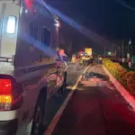 Área donde ocurrió el accidente en el que murieron dos menores que participaban en un recorrido de antorcha en Suchitepéquez. ,Bomberos Municipales Departamentales