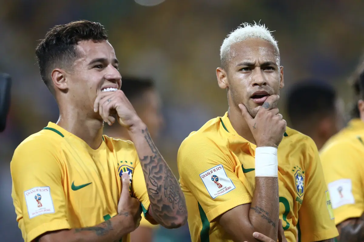 Coutinho y Neymar con la Selección de Brasil - CBF