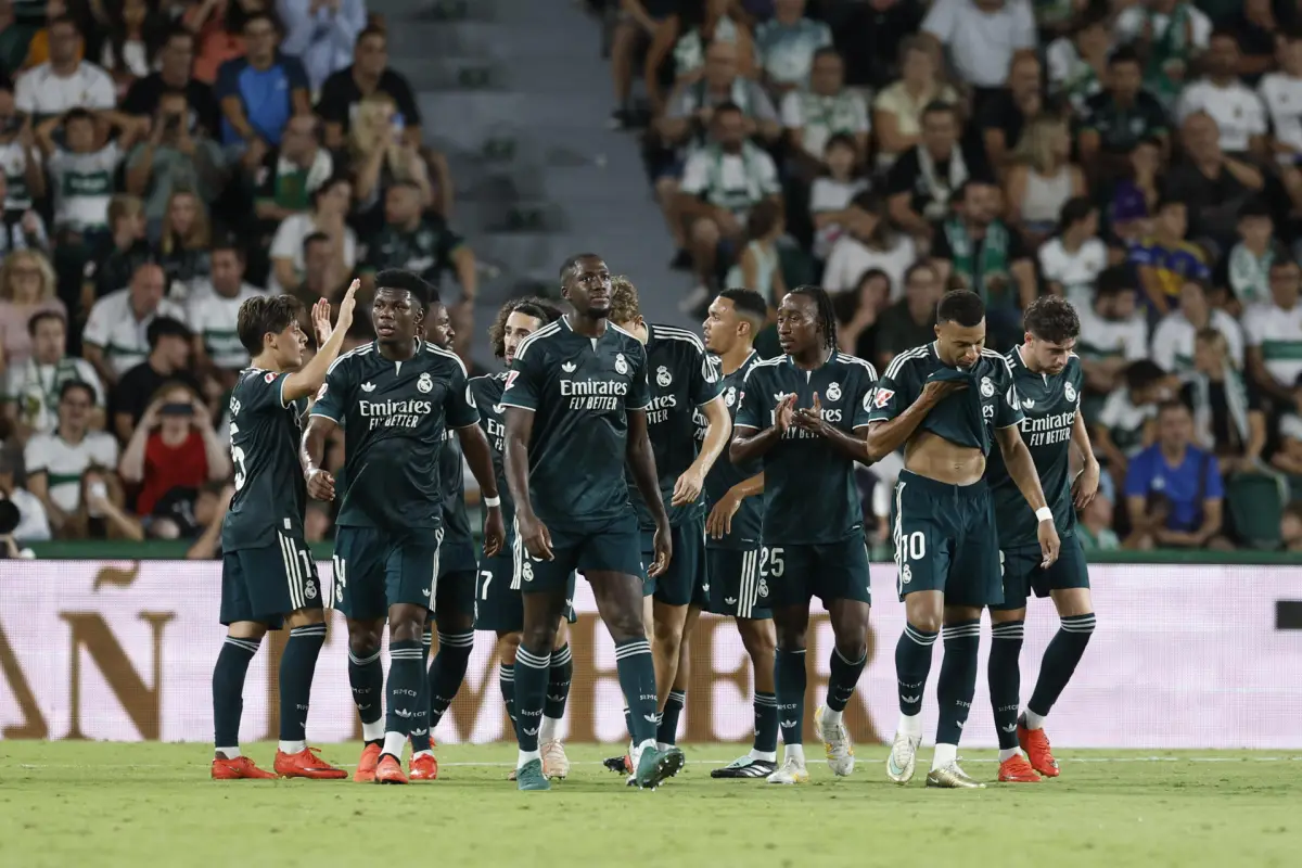 Celebración del Real Madrid ante el Elche - EFE