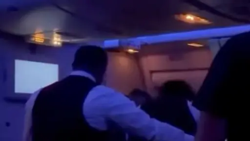 Dos pasajeros causan disturbios y son amarrados en pleno vuelo