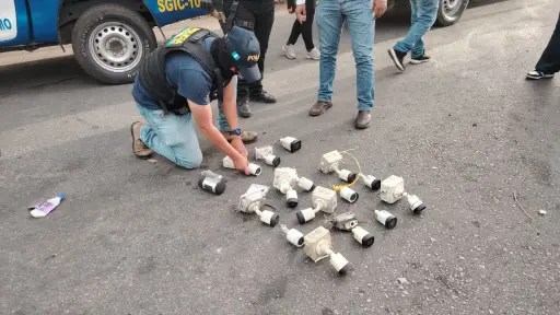 Los aparatos eran usados por grupos criminales, según las investigaciones. ,PNC de Guatemala.