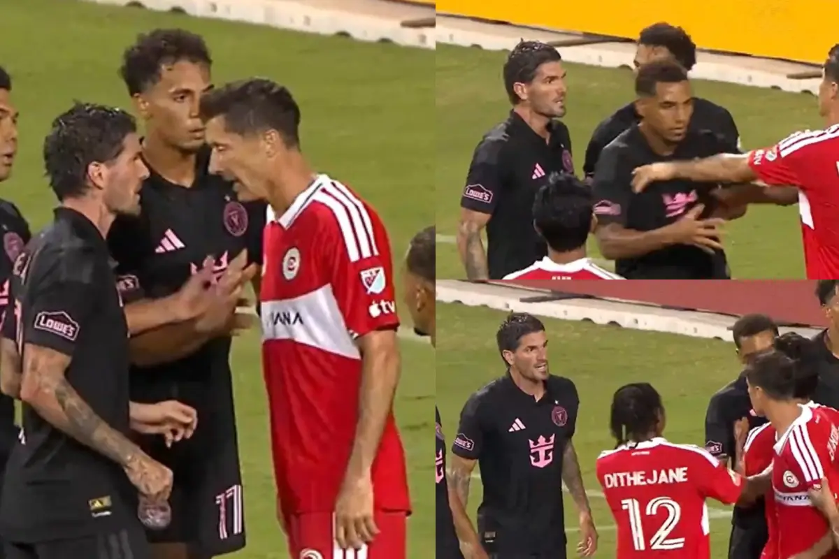 Pelea entre Robert Lewandowski y Rodrigo de Paul