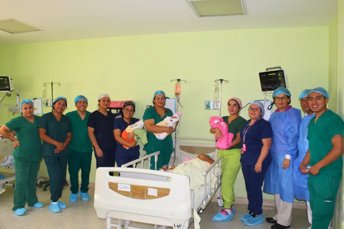 Las trillizas nacieron el pasado 11 de septiembre, según el centro asistencial. , Hospital Nacional de Huehuetenango
