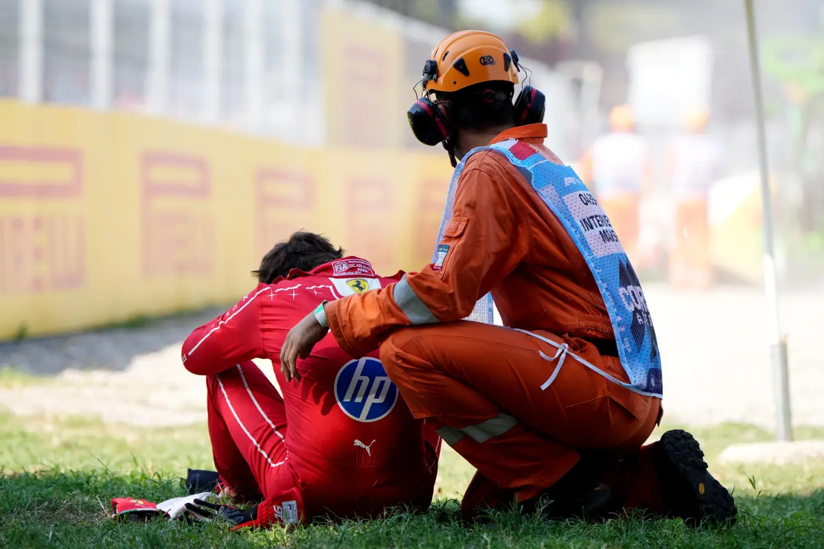 Charles Leclerc sufrió un accidente en el Gran Premio de Monza - F1