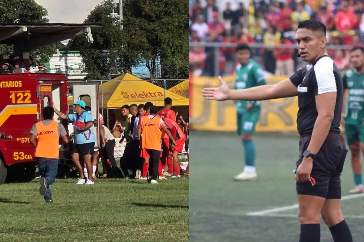 Árbitro Lenin Pérez se desvanece durante juego entre Chichicasteco vs. Quiché