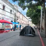Manifestación de exmilitares en alrededores del Congreso el lunes 7 de septiembre de 2026. ,Dayana Rashón/EU