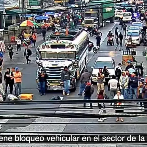 Bloqueo en la zona 9 capitalina el viernes, 4 de septiembre de 2026. ,PMT capitalina/Montejo
