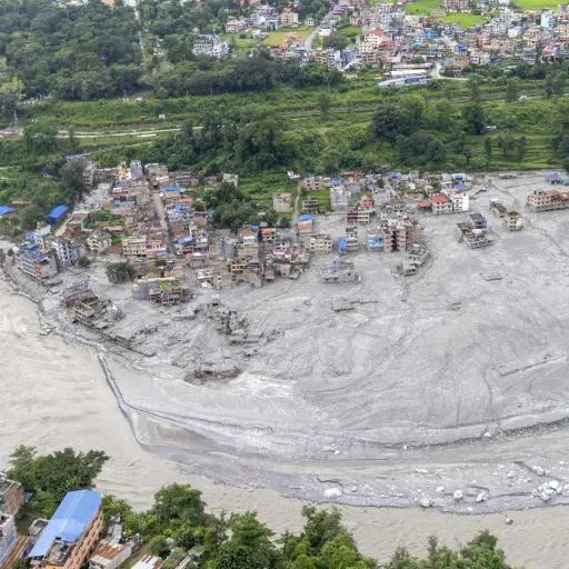Vista de los daños producidos por la riada en Rasuwa, Nepal , EFE/EPA/NARENDRA SHRESTHA