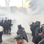 Continúa bloqueo en Cuyotenango tras enfrentamiento con antimotines. ,Redes sociales. 