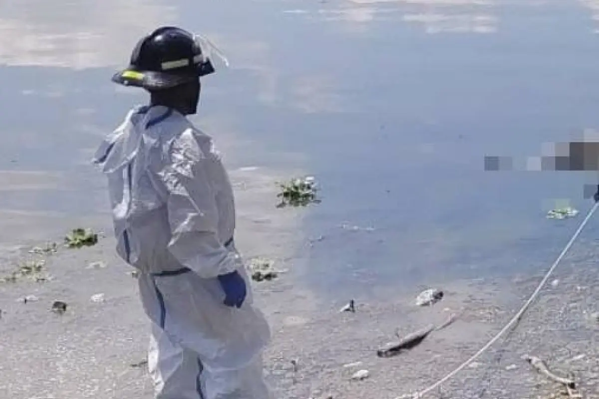 Área donde fue hallada una persona fallecida en Villa Canales., Bomberos Voluntarios