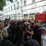 Marcha de integrantes de 48 Cantones de Totonicapán llega al Congreso este martes, 8 de septiembre. ,Dayana Rashón/EU