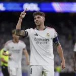 Fede Valverde celebra su anotación ante el Inter de Milán - EFE